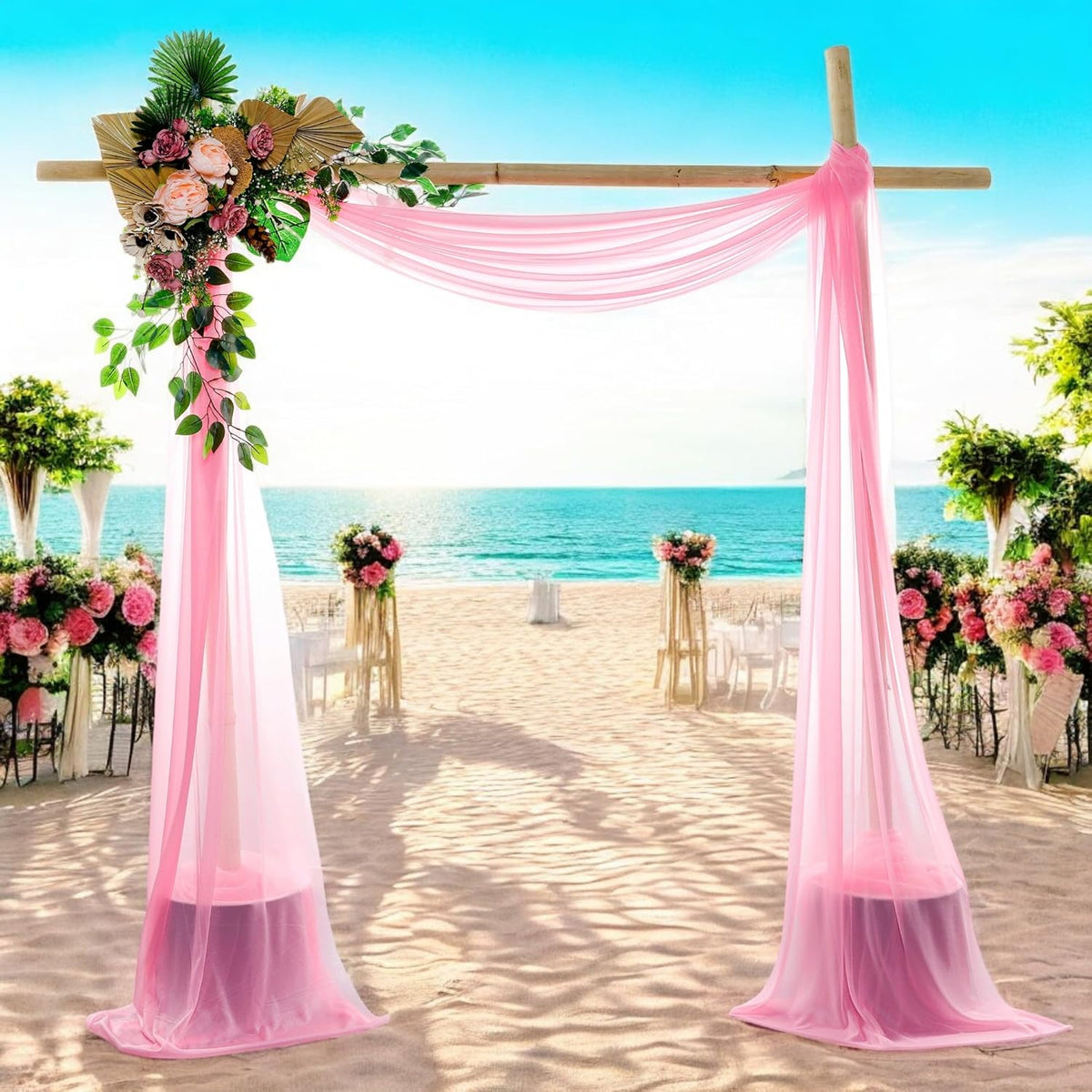 MDS Halloween Chiffon Draping Fabric - 1 Panel, 30" Wide x 100ft Long - Sheer Spooky Arbor & Canopy