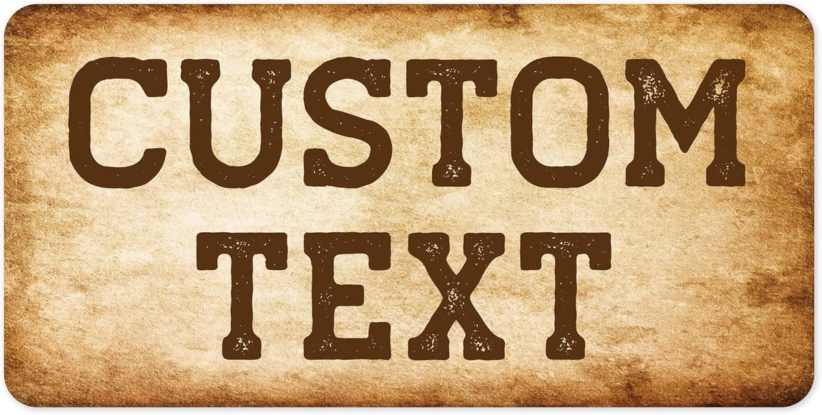 Custom Sign, Custom Street Sign, 11 Font Colors, 13 Font Styles, 4 Hole Options, 22 Sizes, 9x18