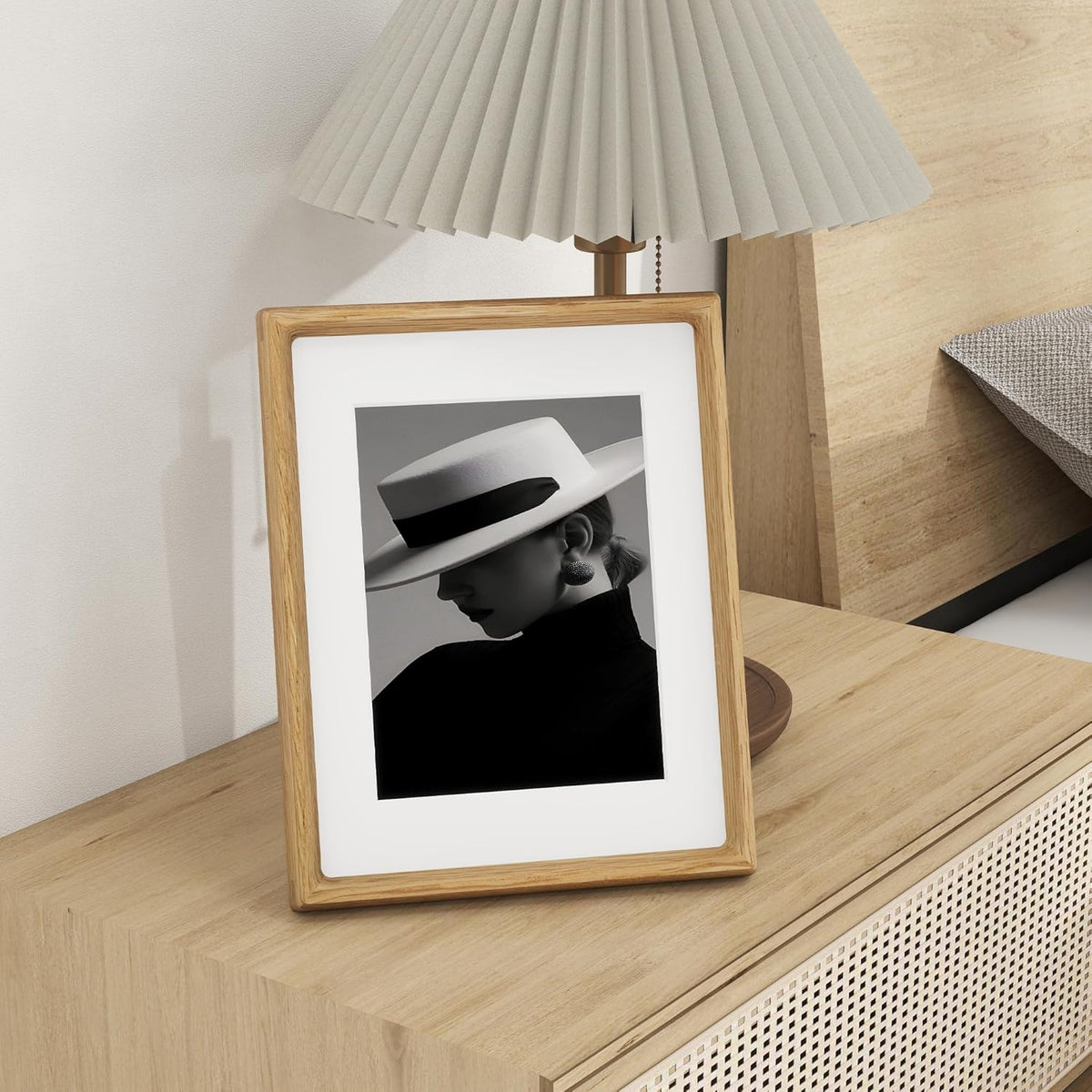 8.5x11 Picture Frame USA-Sourced Natural White Oak Wood Solid Original Wood Photo Frame Handcrafted