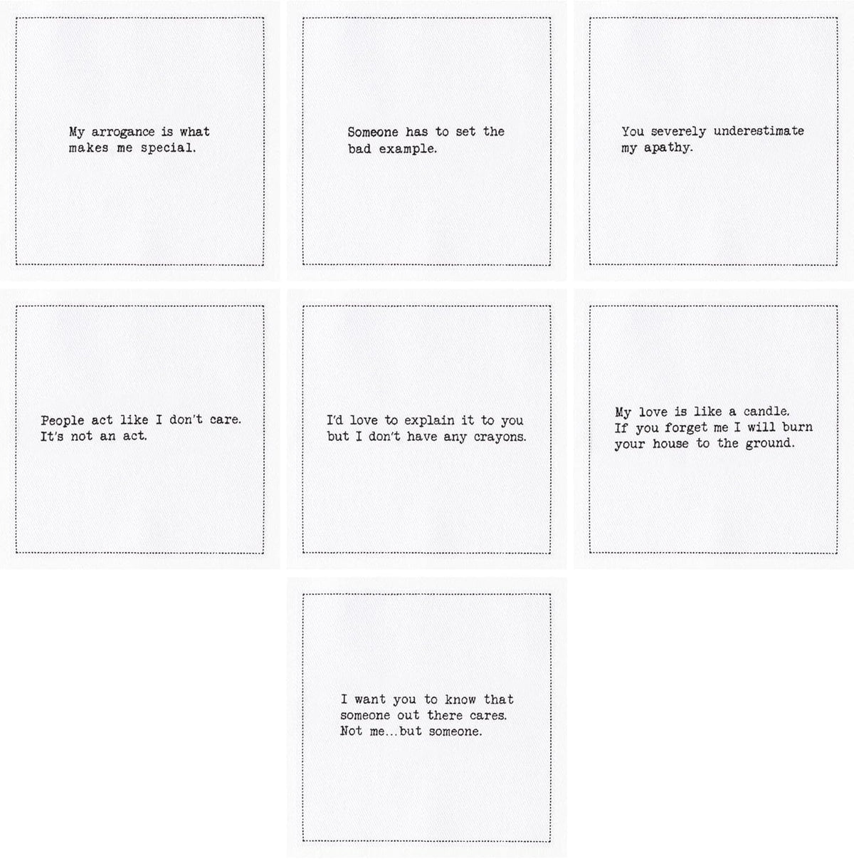 Five Star Napkins Subversive Quotes Cotton Cocktail Napkins,Beverage Napkin, Bar Napkin, Party