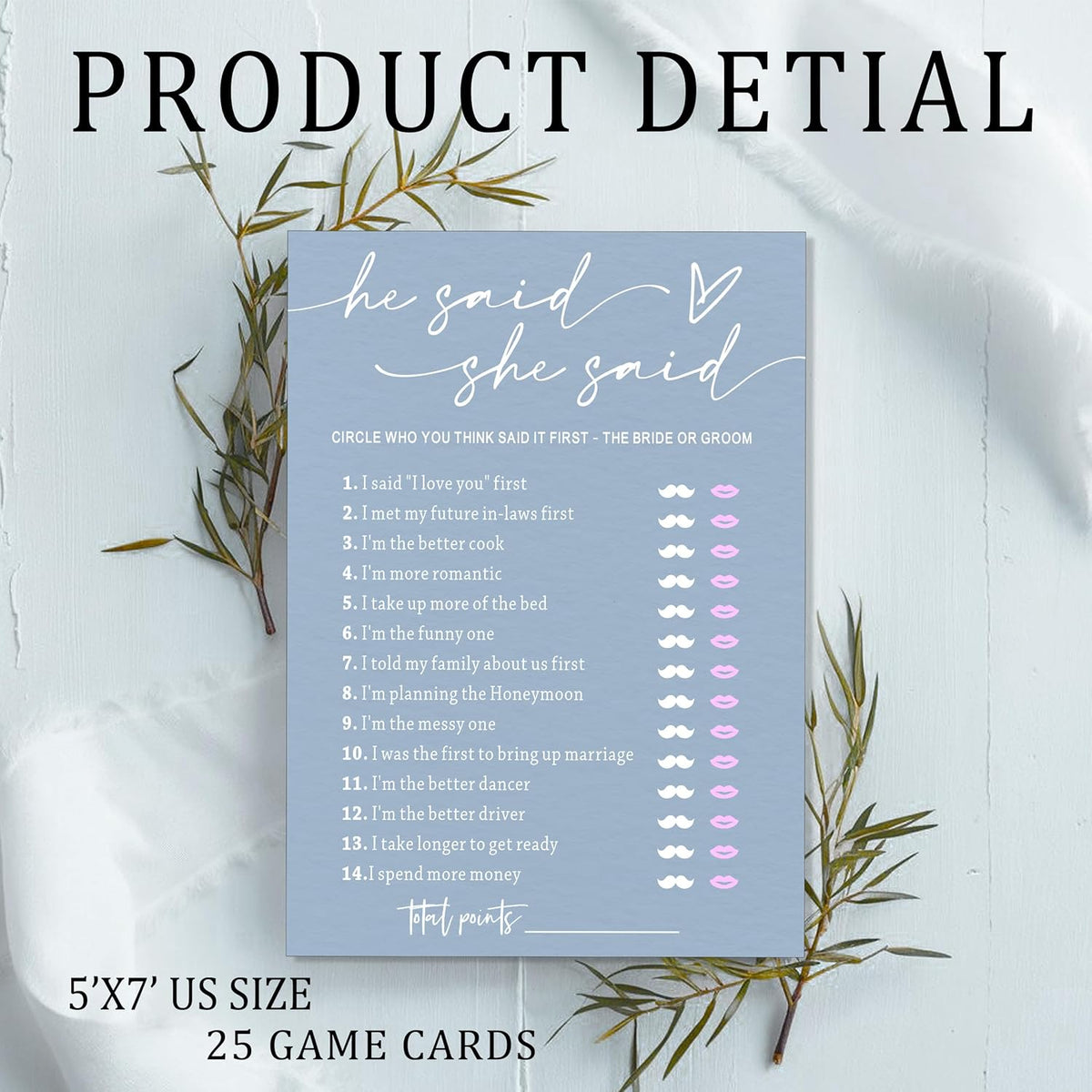 Fun Bridal Shower Games – He Said She Said Game with Fun Bride and Groom Trivia, Wedding Shower