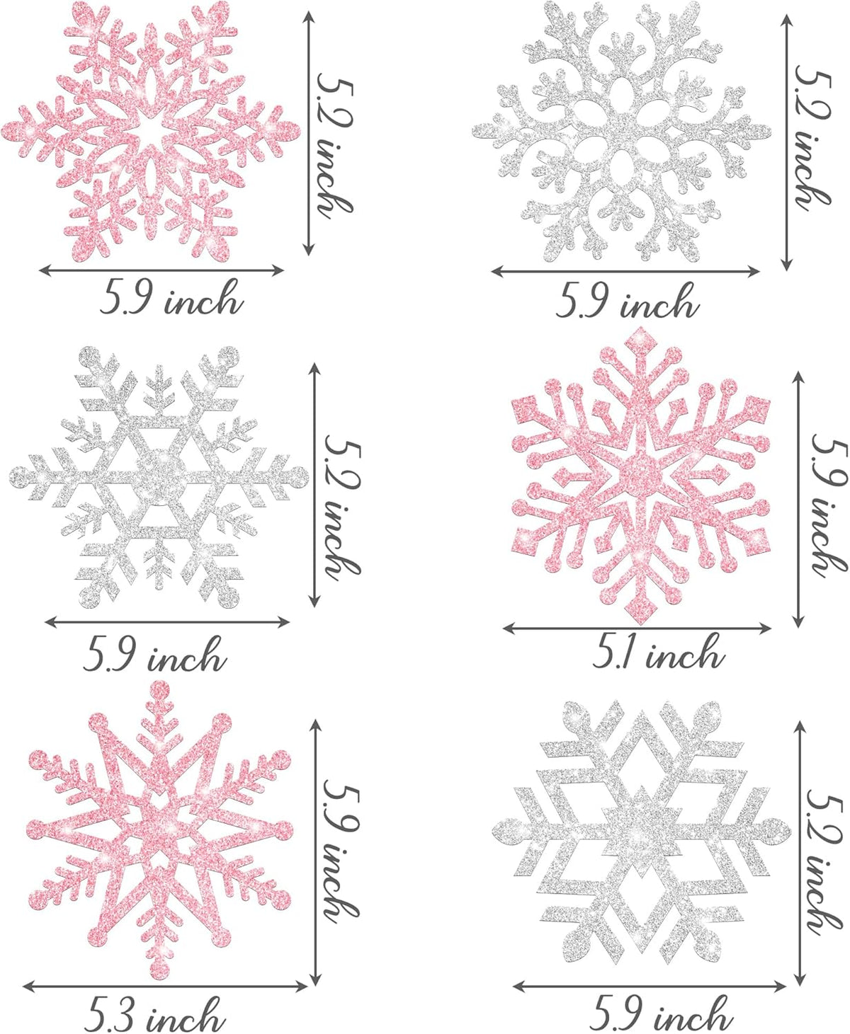 Snowflake Centerpiece Sticks Winter Frozen Theme Party Decorations 12PCS Glitter Snowflakes Table