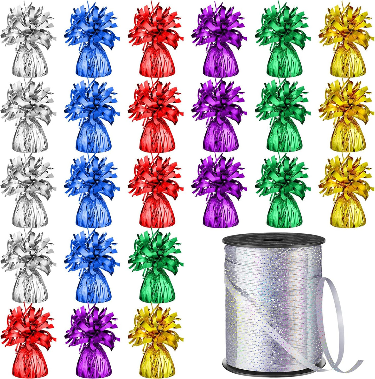 24 Pcs Balloon Weights Metallic Anchor Balloon Holder for Helium Balloons Heavy Table Weights and 1