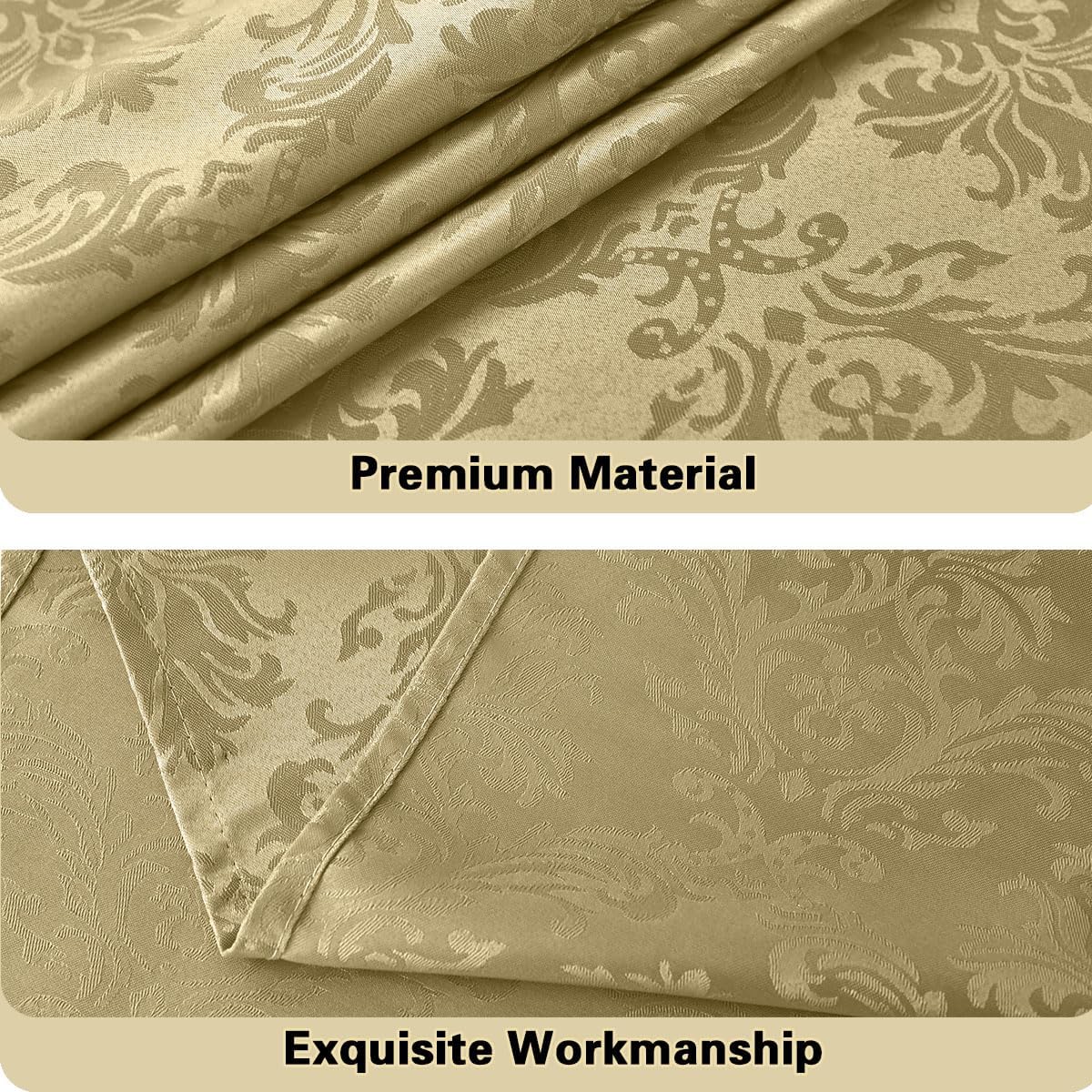 SASTYBALE Jacquard Tablecloth Rectangle 60 x 120 Inch, Spill Proof Dust Resistant Damask Table