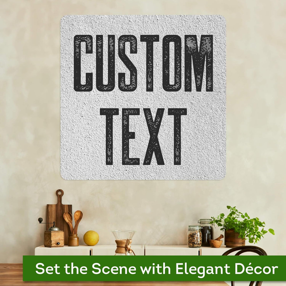 Custom Sign, Custom Street Sign, 11 Font Colors, 13 Font Styles, 4 Hole Options, 22 Sizes, 36x36