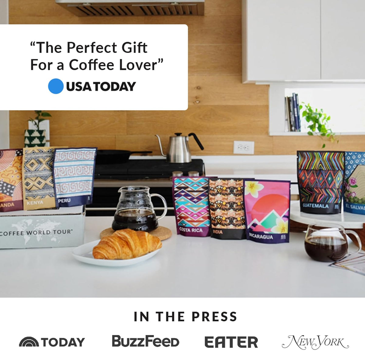 Atlas Coffee Club World of Coffee Discovery Set - Gourmet Coffee Gift Sampler - 8-Pack Variety Box