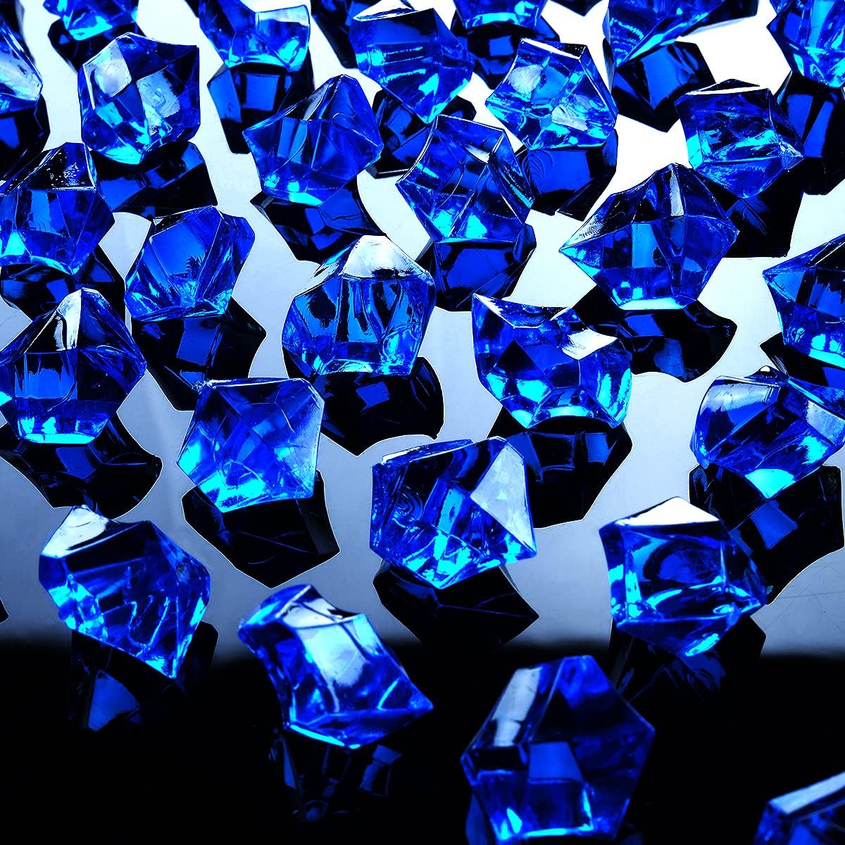 Babenest Acrylic Crushed Ice Rocks, 150 PCS Fake Crystals Plastic Ice Cubes Diamonds Gems for Vase
