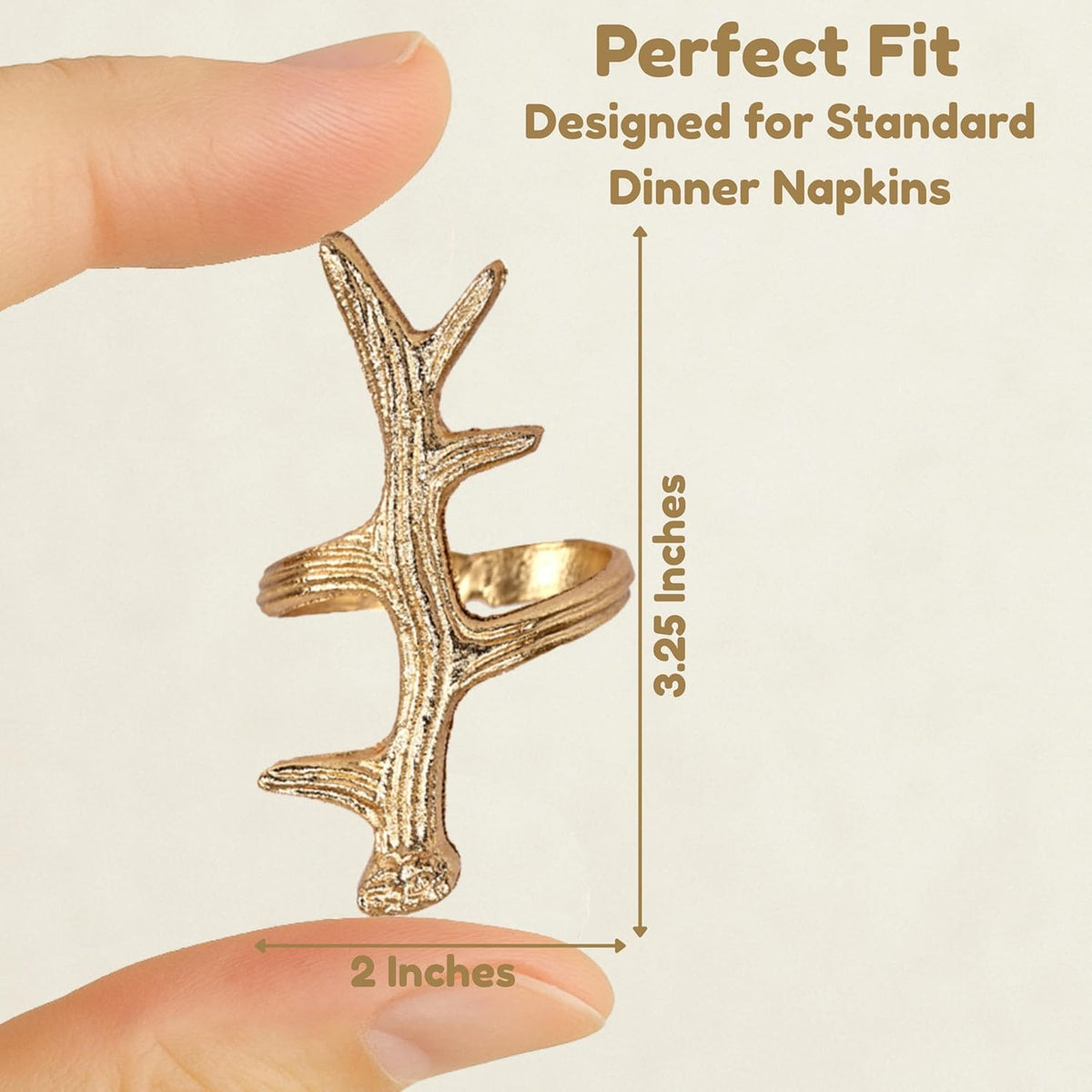 Lightweight Metal Napkin Rings Set of 12 - Napkin Rings Holder for Dinning Table Parties Dining