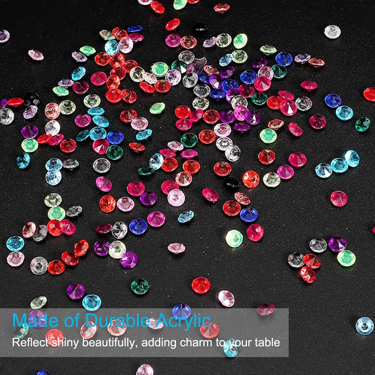 PATIKIL 10000 Pcs Wedding Table Scatter Confetti Crystals 4.5mm Acrylic Diamonds Vase Fillers Gems