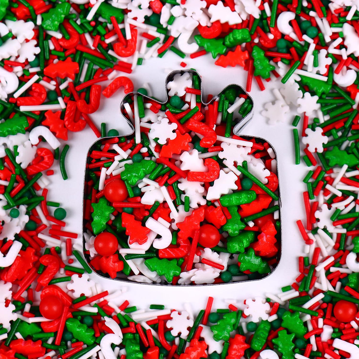Edible Christmas Sprinkles for Cookies, Red and Green Sprinkle, Christmas Jimmies Sprinkles, Tree