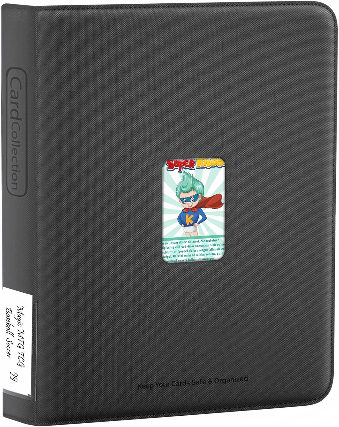 Premium ZiP Trading Cards Binder 9 Pockets, 936 Cards, Large Cards Book Album with Front Window &