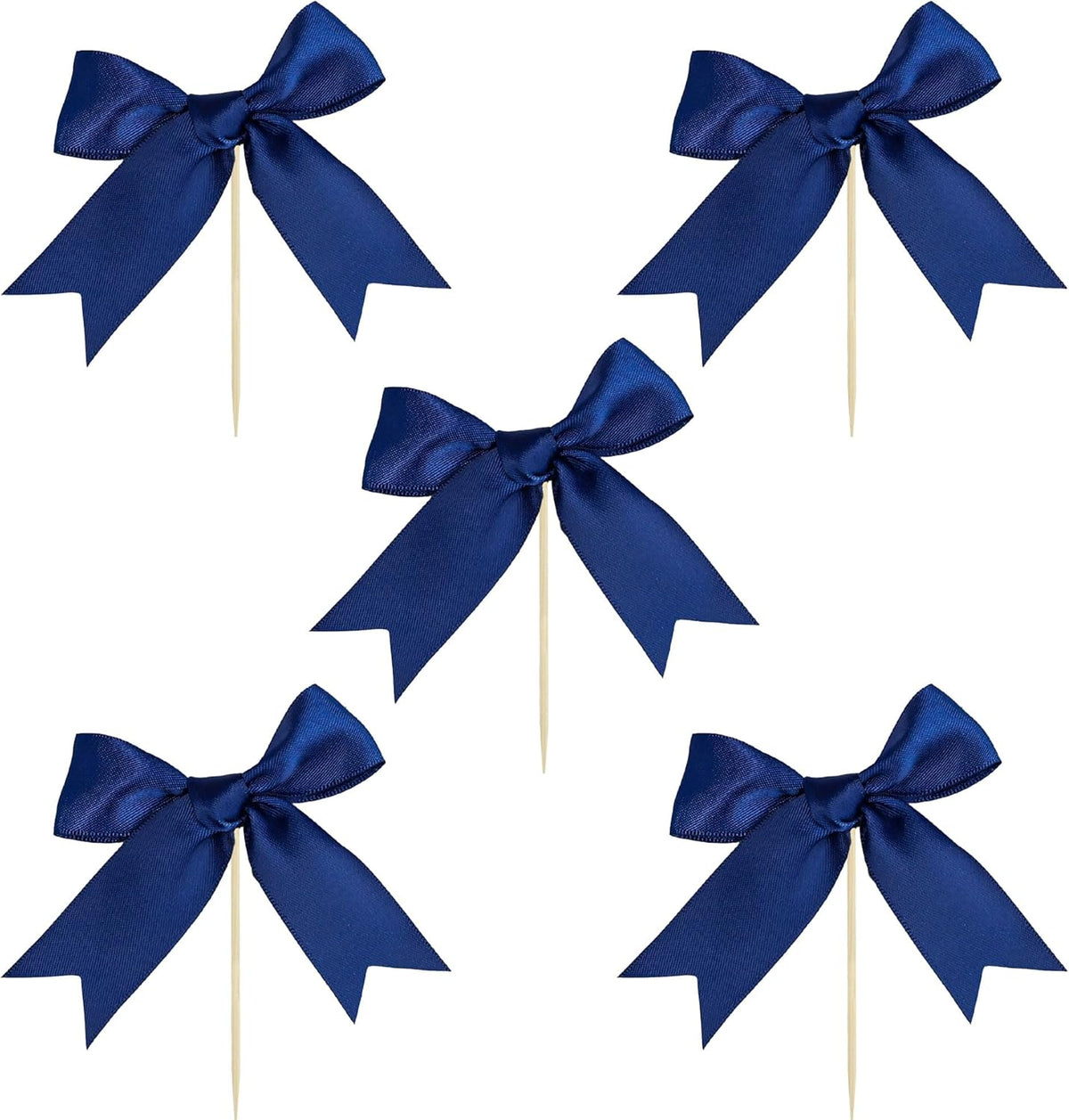 Ephlyn 24Pcs Bow Cupcake Toppers Bowknot Cake Toppers Bow Cupcake Picks Bowknot Birthday Party