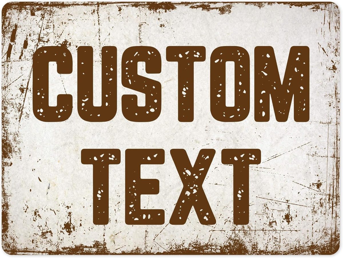 Custom Sign, Custom Street Sign, 11 Font Colors, 13 Font Styles, 4 Hole Options, 22 Sizes, 36x48