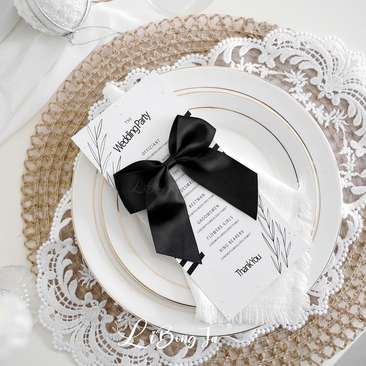 4.5" Satin Ribbon Black Bows for Gift Wrapping, Twist Tie Bows, Cute Bows for Crafts, Party Favors