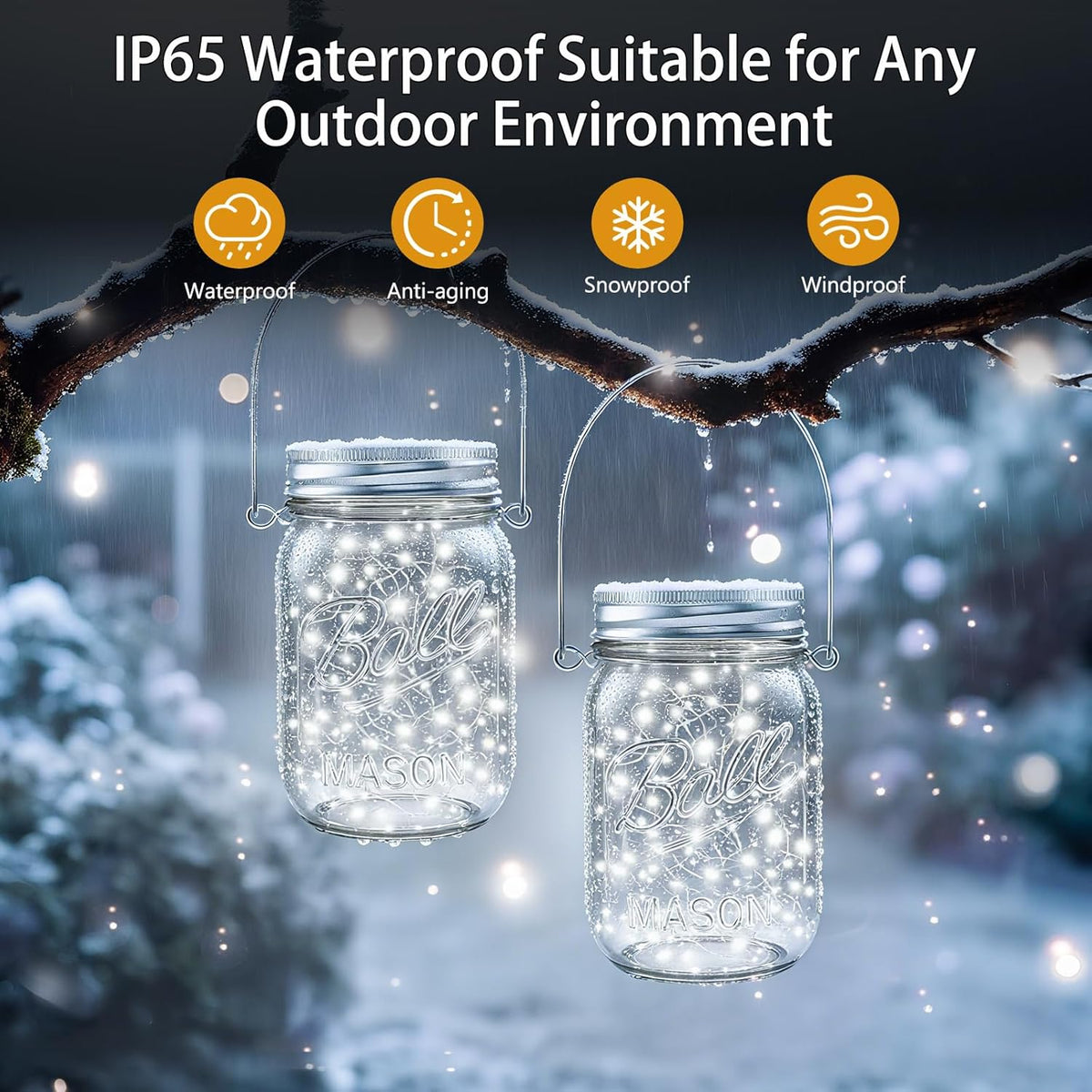 ZNYCYE Mason Jar Solar Lights for Outside, 12 Pack 30LED Fairy Lights Mason Jar Solar Lids Outdoor