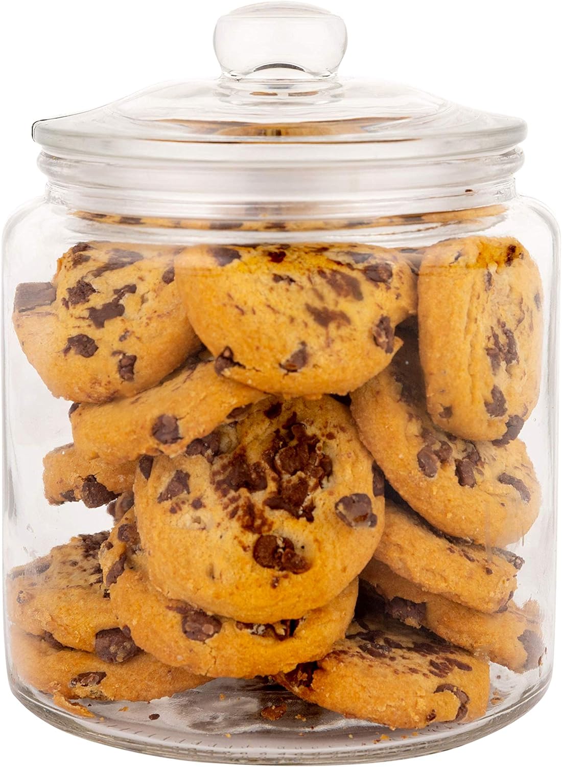 Set of 3 Glass Jar with Lid 1 Liter | Airtight Glass Storage Container for Food, Pasta, Coffee