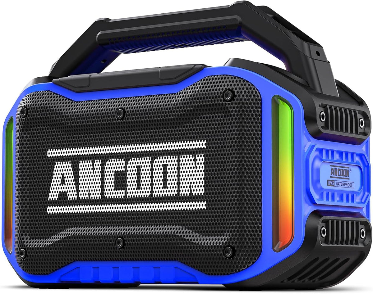 Speakers Bluetooth Wireless: 80W(Peak) Loud Speaker with Bass, 20H Playtime, IPX6 Waterproof, Large