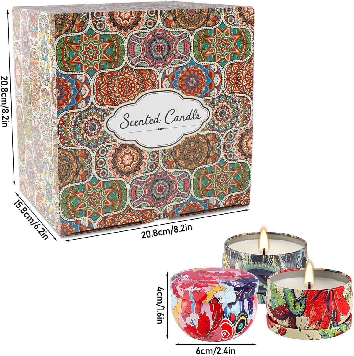 36-Pack Scented Candles Gift Set – 2.5oz Long-Lasting Soy Wax Candles with Essential Oils |