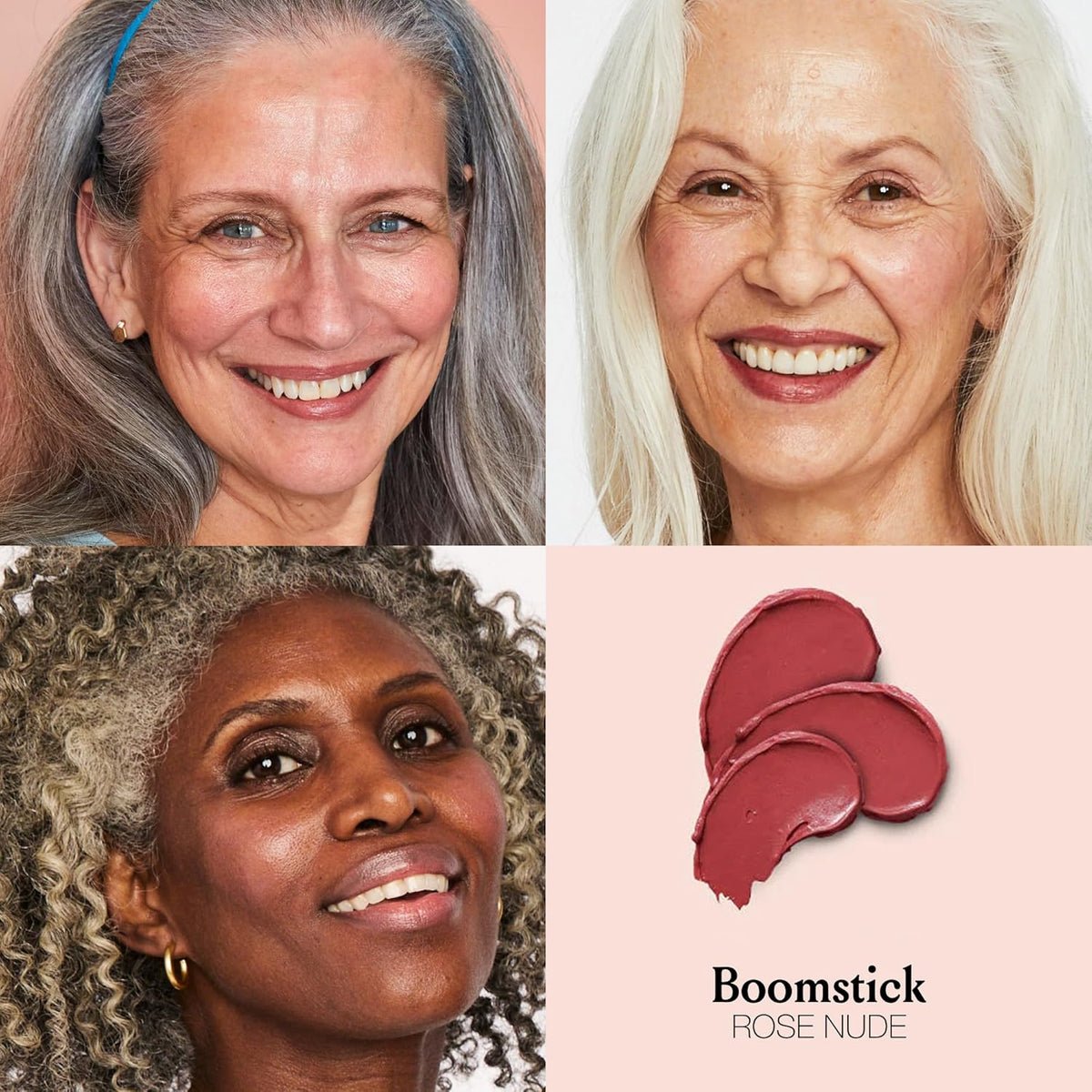 Boomstick Rose Nude ® All-in-One Cream Blush for Cheeks, Eyes & Lips, Long-Wearing, Blendable
