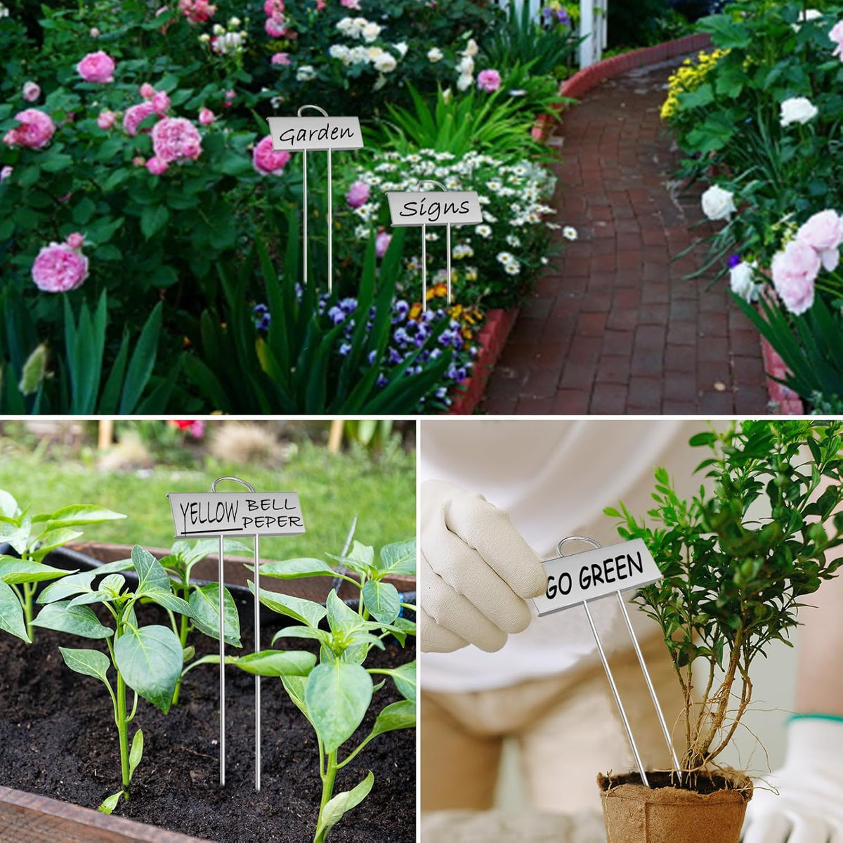 30pcs Plant Labels for Outdoor Garden Waterproof Plant Markers for Outdoor Plants, 11inch Metal
