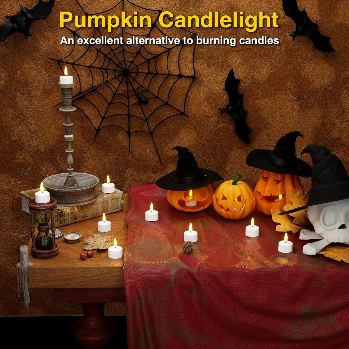 Flameless Tea Lights Candles with Charging Station, LED Tea Lights Candles with Remote Control