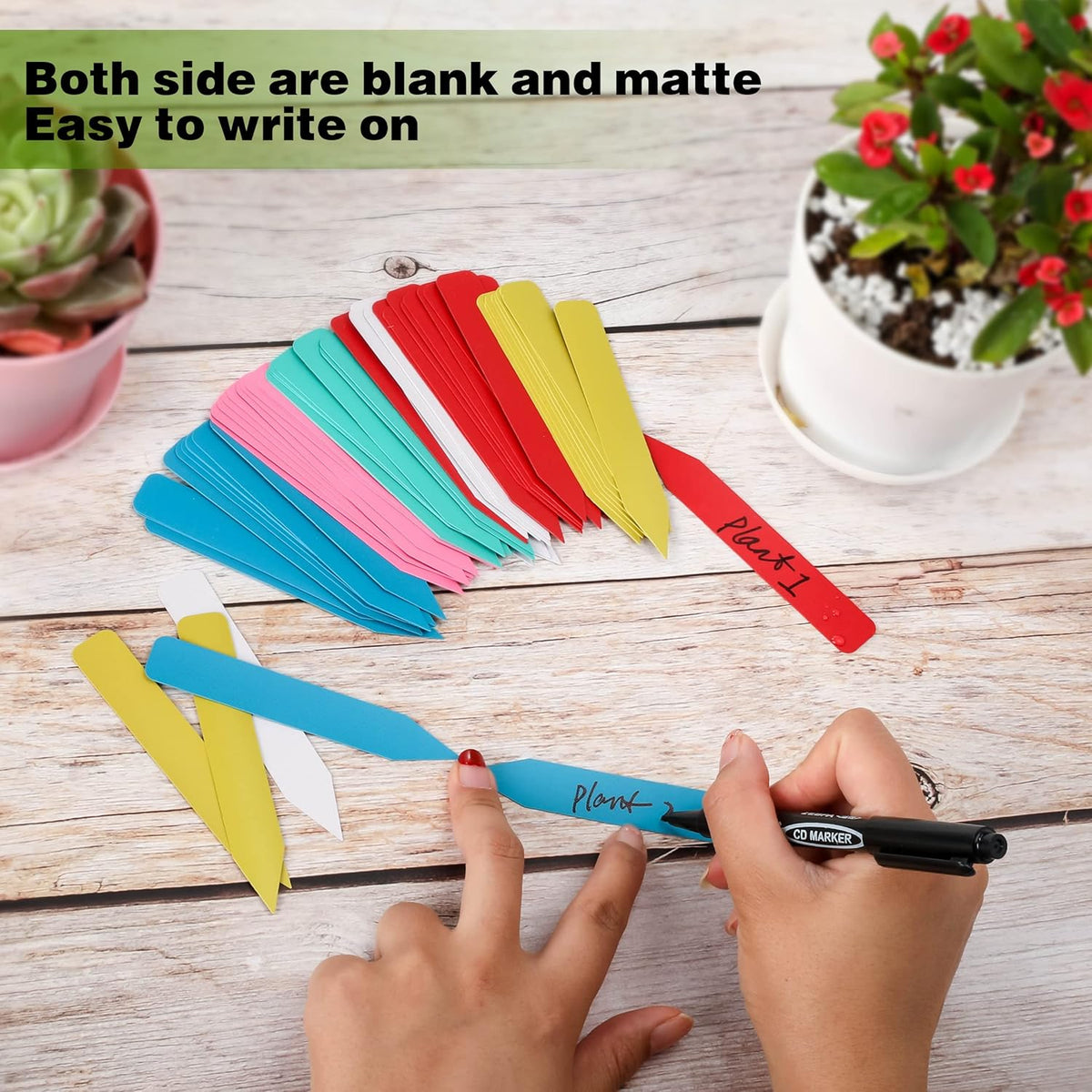 Plant Labels 500Pcs 4 Inch Plastic Plant Name Tags for Seedlings Garden Labels Markers Nursery