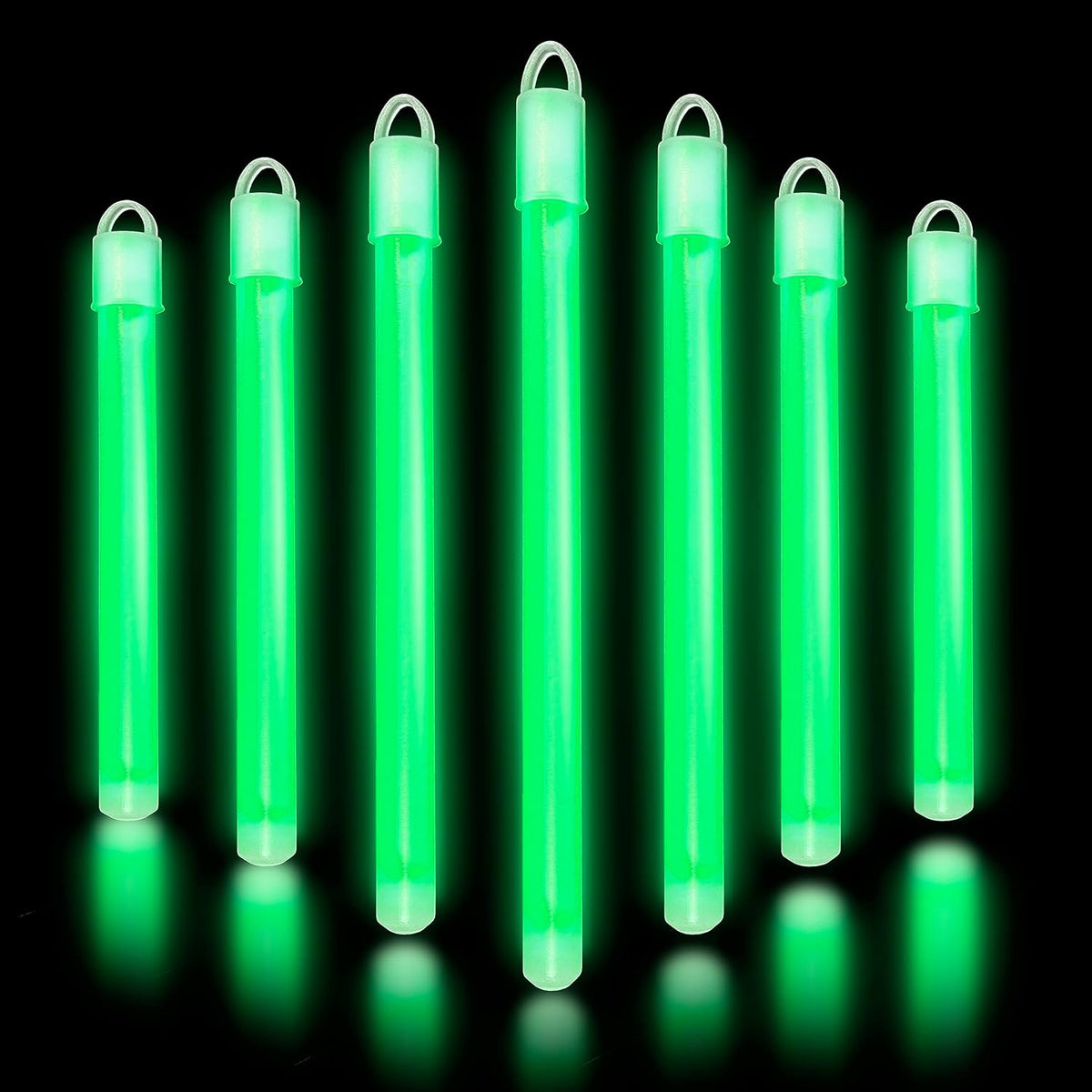 Glow Fever Glow in The Dark Sticks - 100 ct 6" Glow Sticks Bulk Party Pack with End Caps & Lanyards