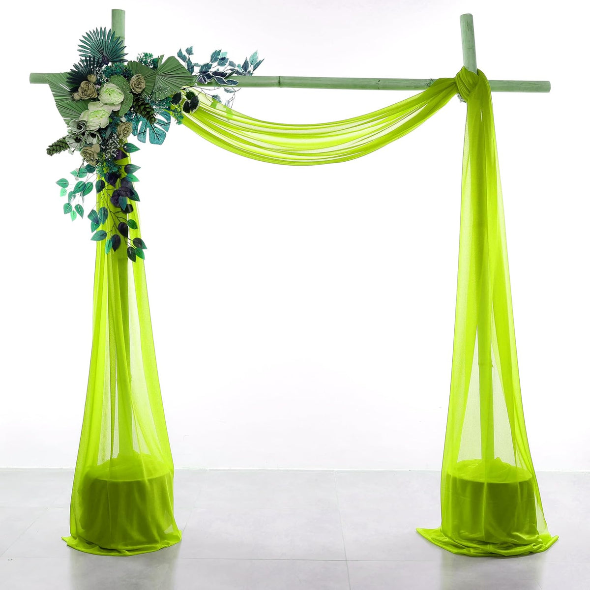 VDS Pack of 1 Panel (30 Inch X 30 Feet) Wedding Arch Draping Fabric Sheer Chiffon Fabric Drapery