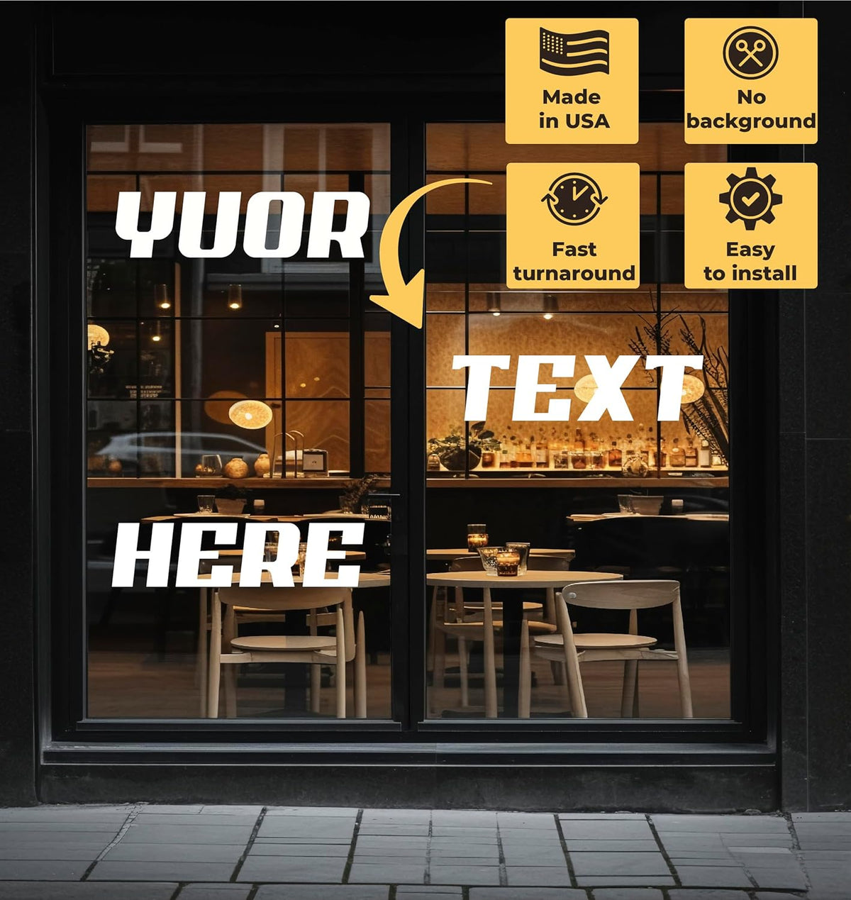 Custom Window Lettering - Custom Vinyl Decal Sticker Letters - Custom Decal Text Sticker