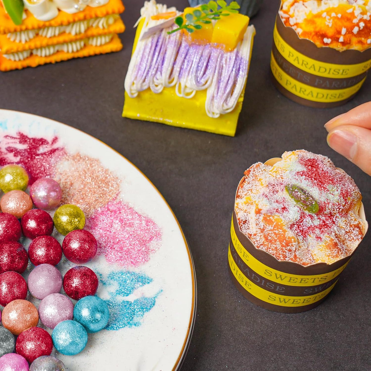 NiHome Edible Food-Grade Glitter Powder Glimmer Luster Dust Metallic Fancy Food Decorating Sprinkle