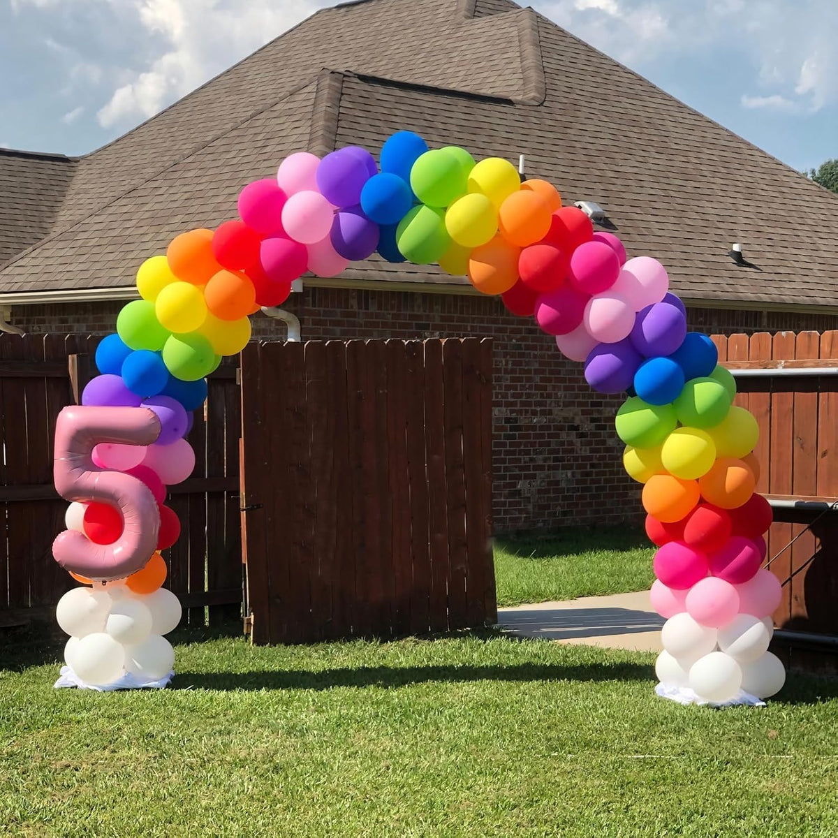 120pcs Rainbow Balloons 12 Inch Colorful Latex Balloon Garland Arch Kit for Birthday Baby Shower