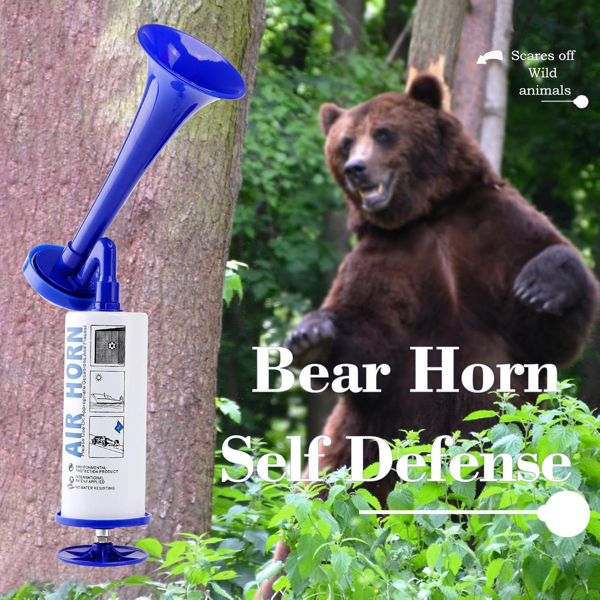 Reusable Air Horn, Aluminum Handheld Air Pump Horn for Marine Safety,graduation,Sporting
