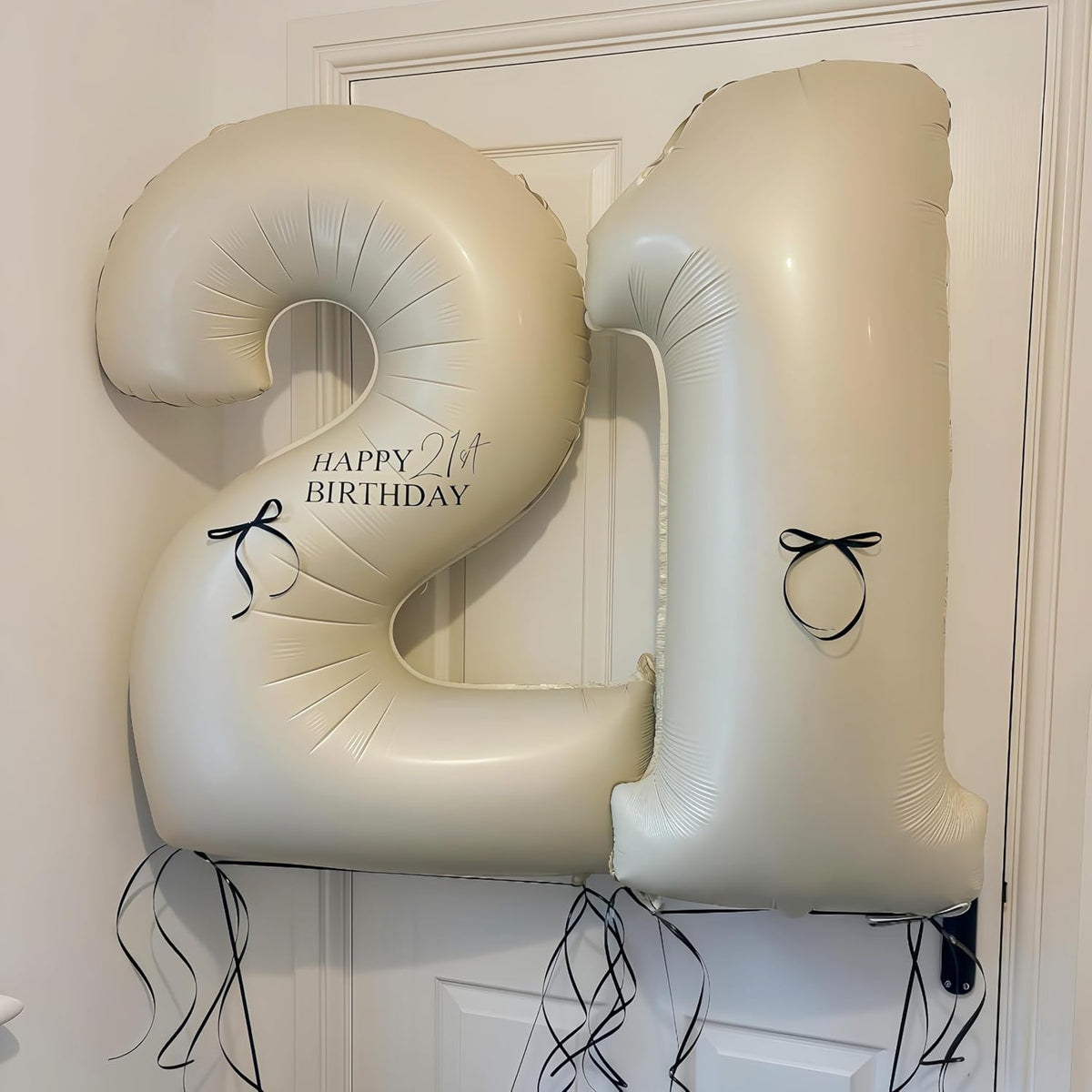 Cream 6 Balloon Number 40 Inch Cream White Number 6 Balloon Helium Mylar 6 Balloon for Birthday