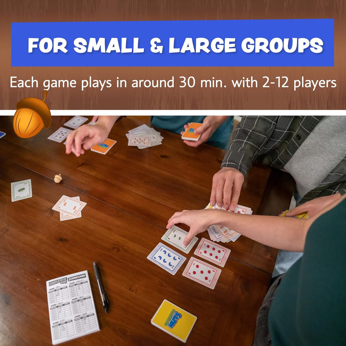 Squirrel Products Completely Nuts Fast Paced Party Game, Card Game for 2-12 Players Ages 8 and Up