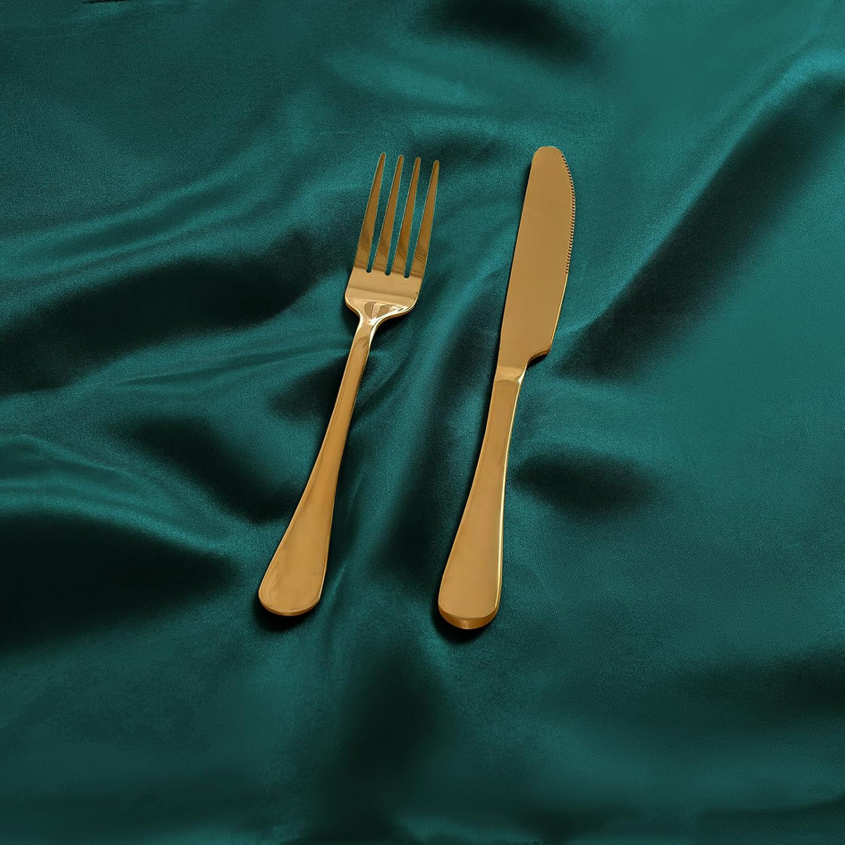 12 Pieces Forest Green Satin Napkins, 17" x 17" Square Table Napkins, Silky Soft Smooth Washable