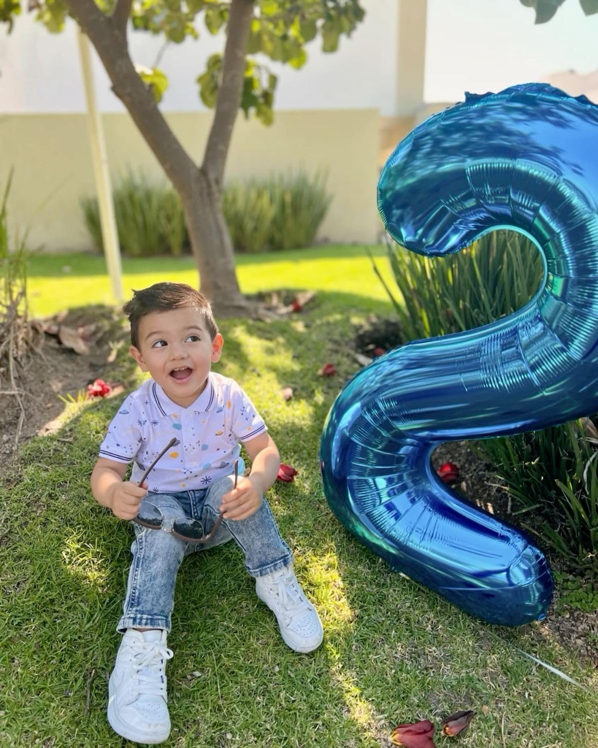 40 Inch Dark Blue Number 2 Balloon Dark Blue Foil Number Balloons 0-9 20 21st 22 28 Balloon Number