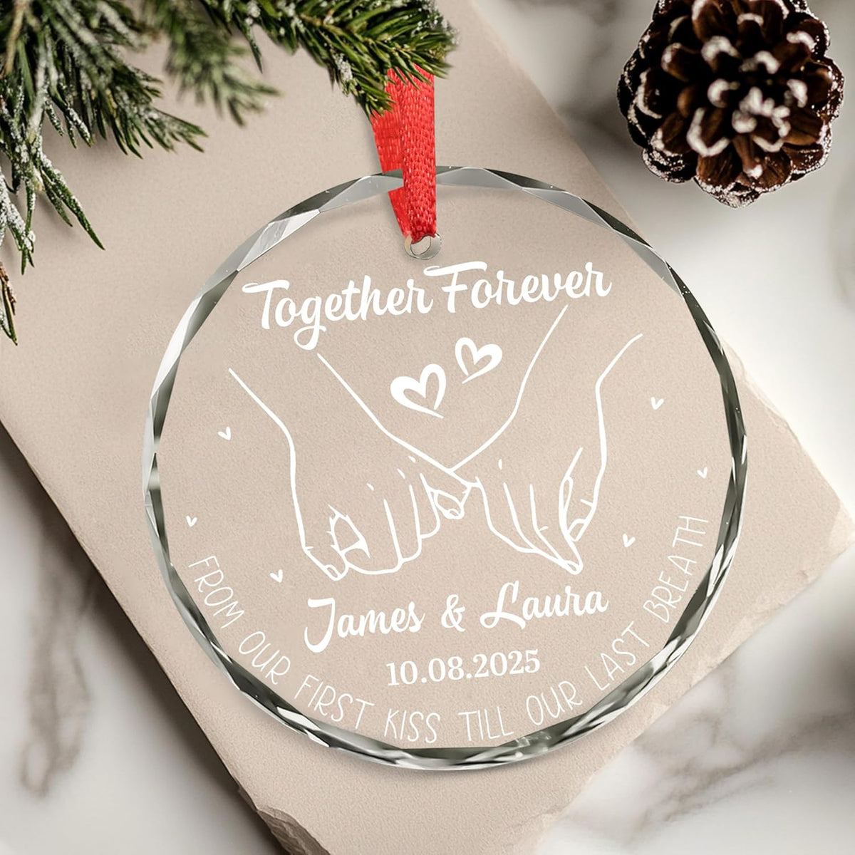 Personalized The Year We Became Mr & Mrs Christmas Ornament - Wedding Gifts For Newlywed Couple