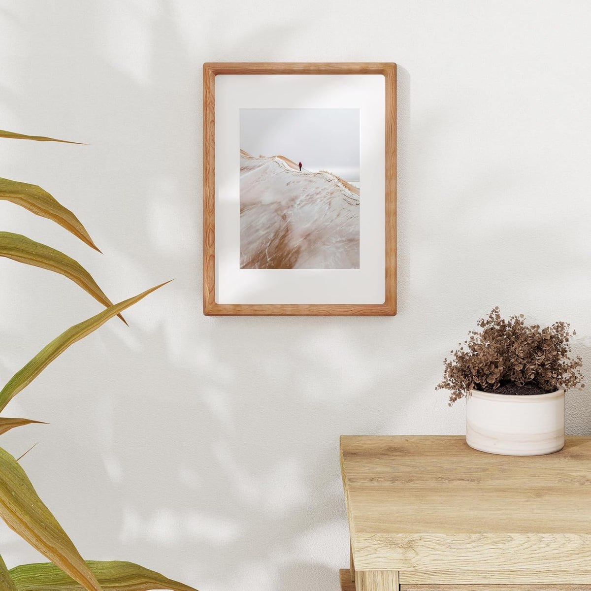 9x12 Picture Frame USA-Sourced Natural Cherry Wood Solid Original Wood Photo Frame Rounded Corner