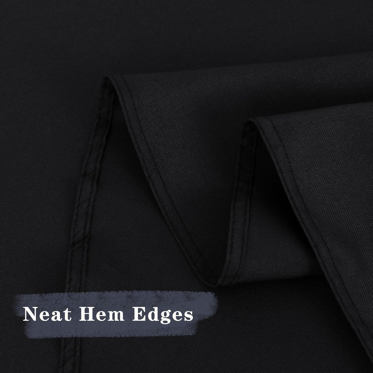 sancua 6 Pack Round Tablecloth 108 Inch Black, Stain and Wrinkle Resistant Table Cloth - Washable