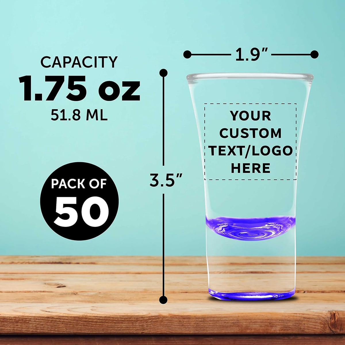 DISCOUNT PROMOS 2 oz. Lord Shooter Etched Shot Glasses, 10 pack, 21st Birthday Party, Lounge