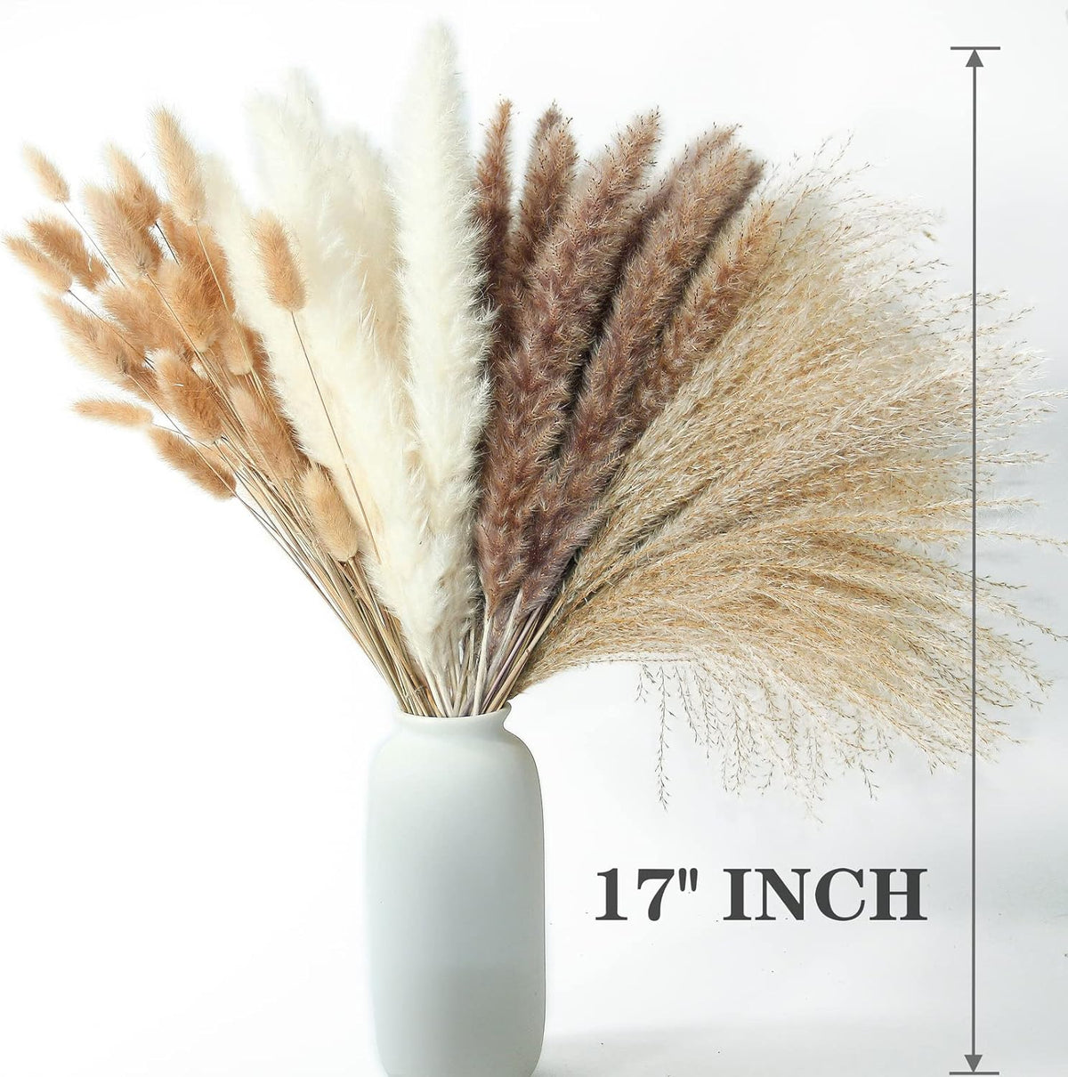 220 PCS Dried Flower Bouquet – Pampas Grass, Floral Decor for Home, Wedding, and Boho Style |