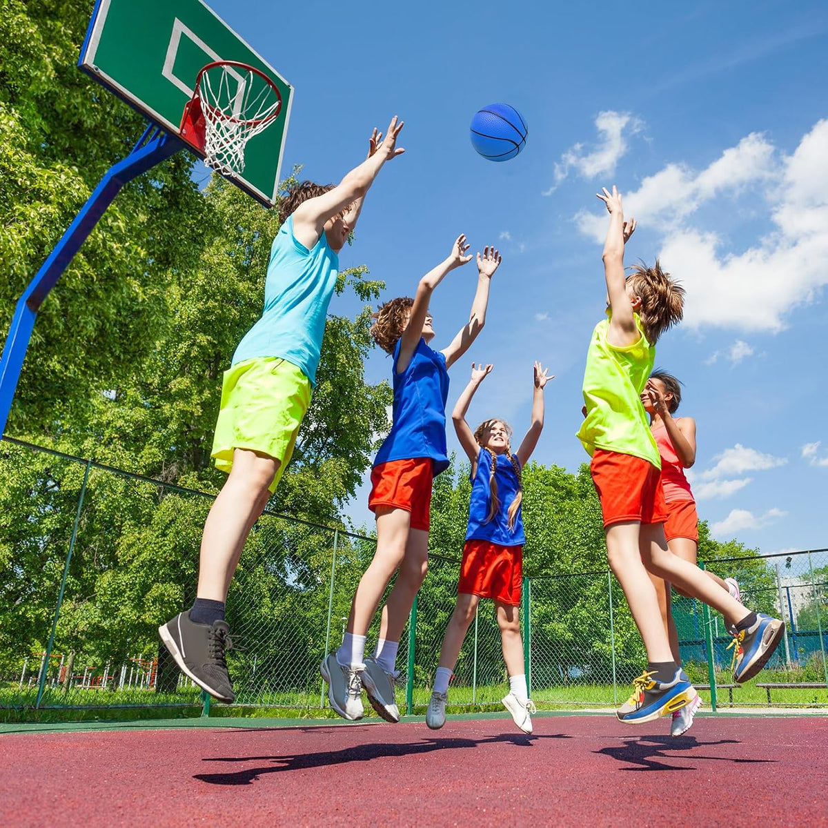 15Pcs 6" Mini Basketball Balls Bulk Small Basketball Set, PVC Small Basketball for Over The Door