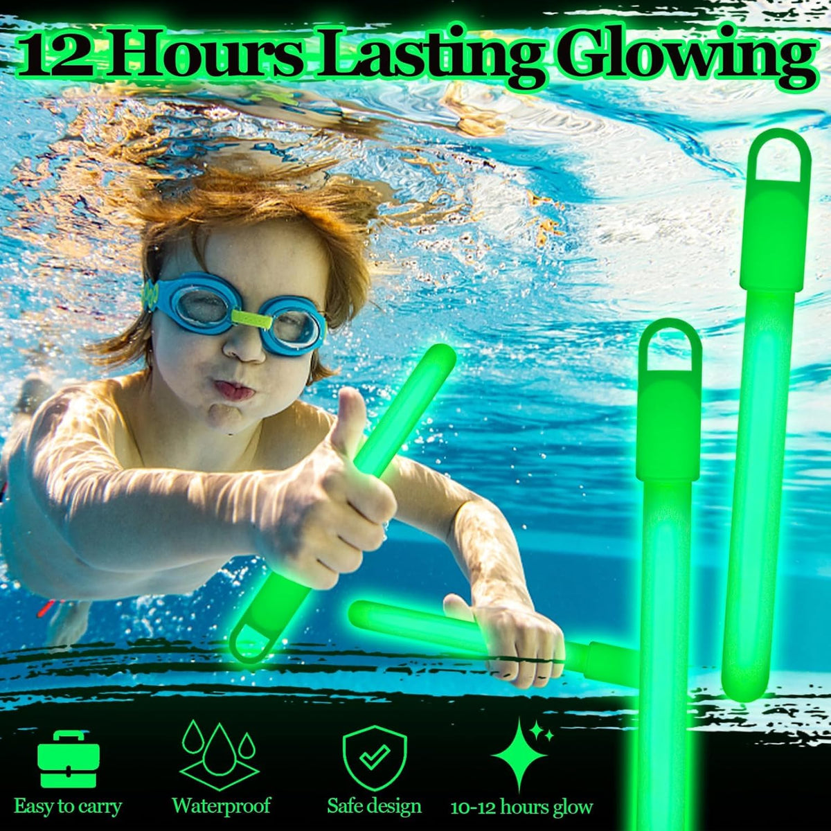 150 Pcs Green Glow Sticks Bulk 4 Inch Emergency Bright Light Sticks with Lanyard Fishing Glow