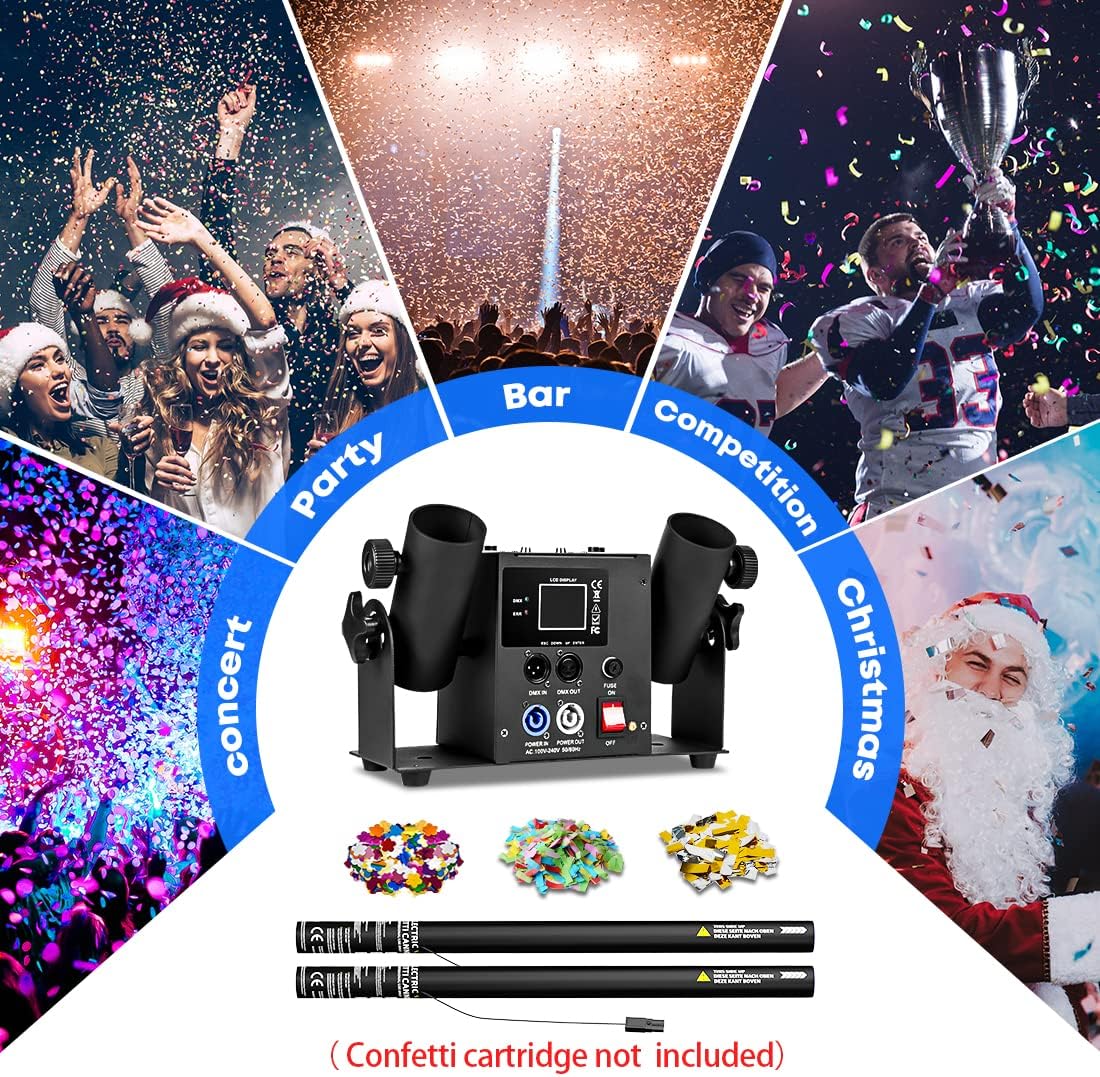 Professional Confetti Launcher Cannon Machine, Confetti Blower Machine Confetti Cannon DMX/Remote