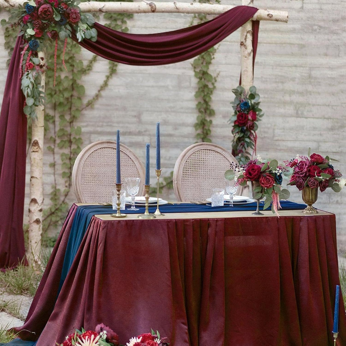 10 x 10 Feet Burgundy Backdrop Curtain for Partie, Background Curtains for Photoshoot, Birthday