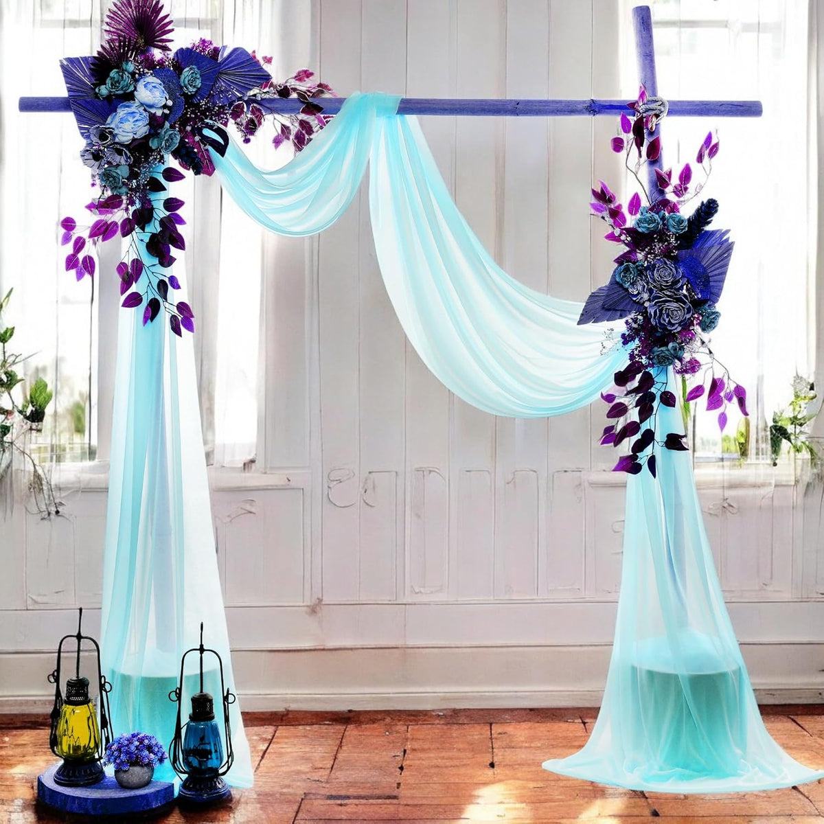 MDS Halloween Chiffon Draping Fabric - 1 Panel, 30" Wide x 20ft Long - Sheer Spooky Arbor & Canopy
