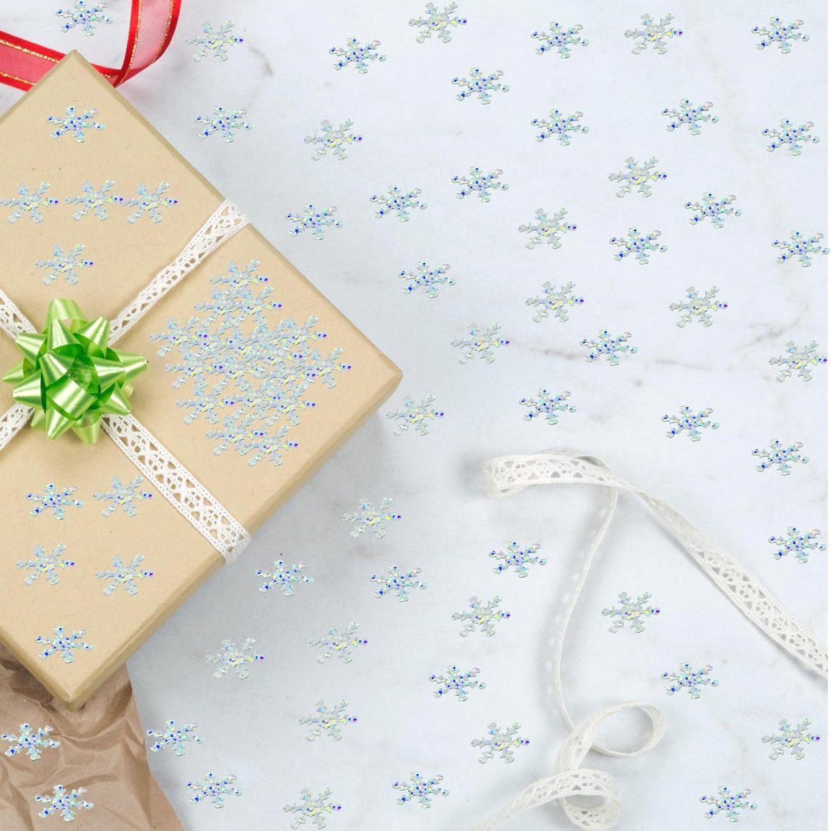 Confetti Snowflake Sequins Table Confetti Metallic Foil Sprinkles or DIY for Wedding Engagemetn