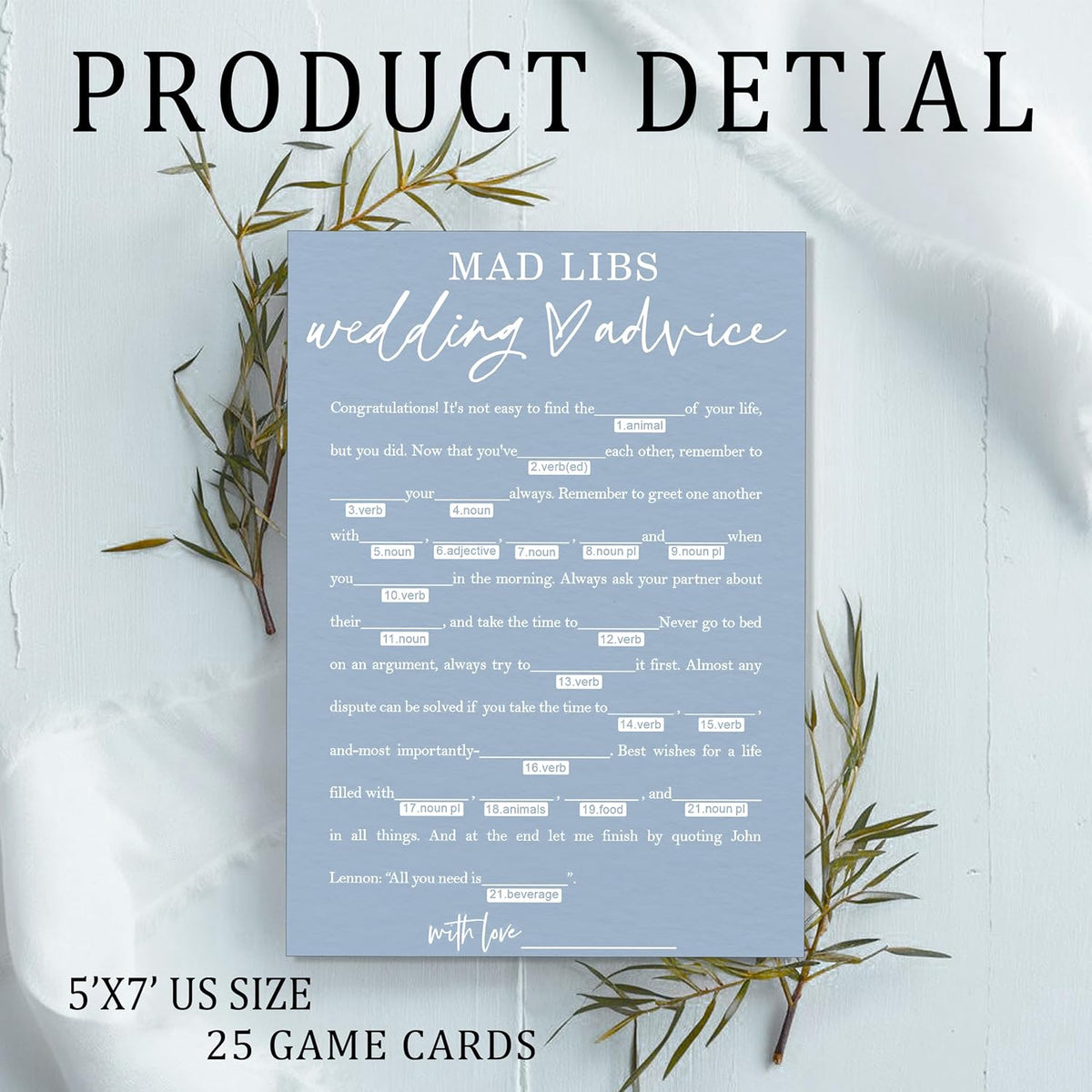 Wedding Advice Cards - Bdvice and Wishes for the Newlyweds Mr and Mrs Bride & Groom Perfect for