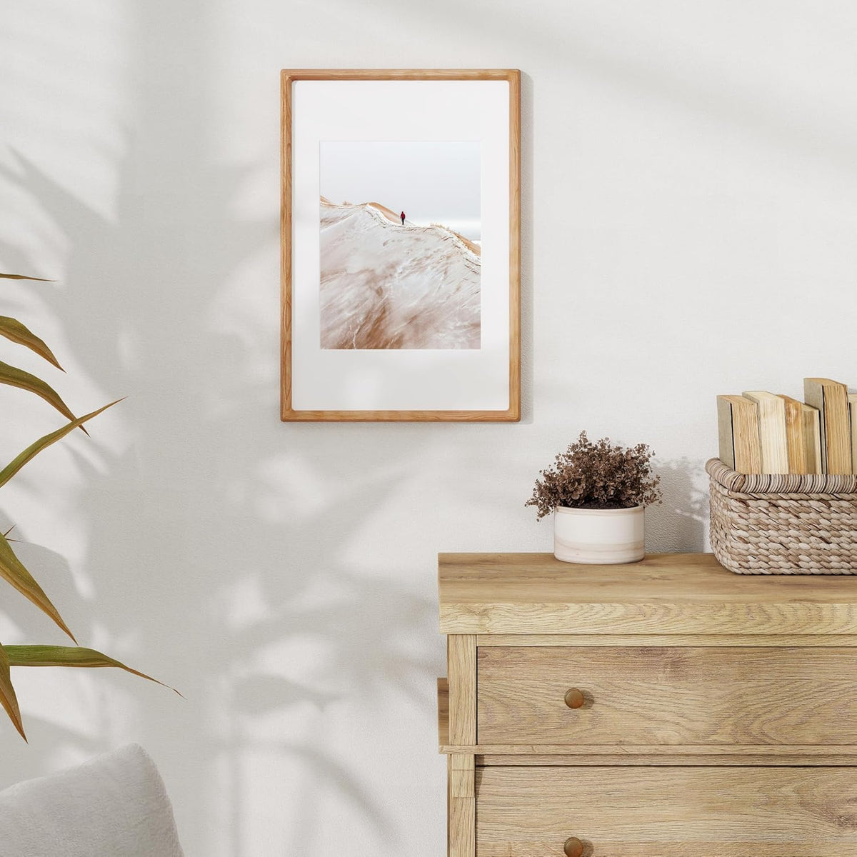 12x18 Picture Frame USA-Sourced Natural Cherry Wood Solid Original Wood Photo Frame Rounded Corner