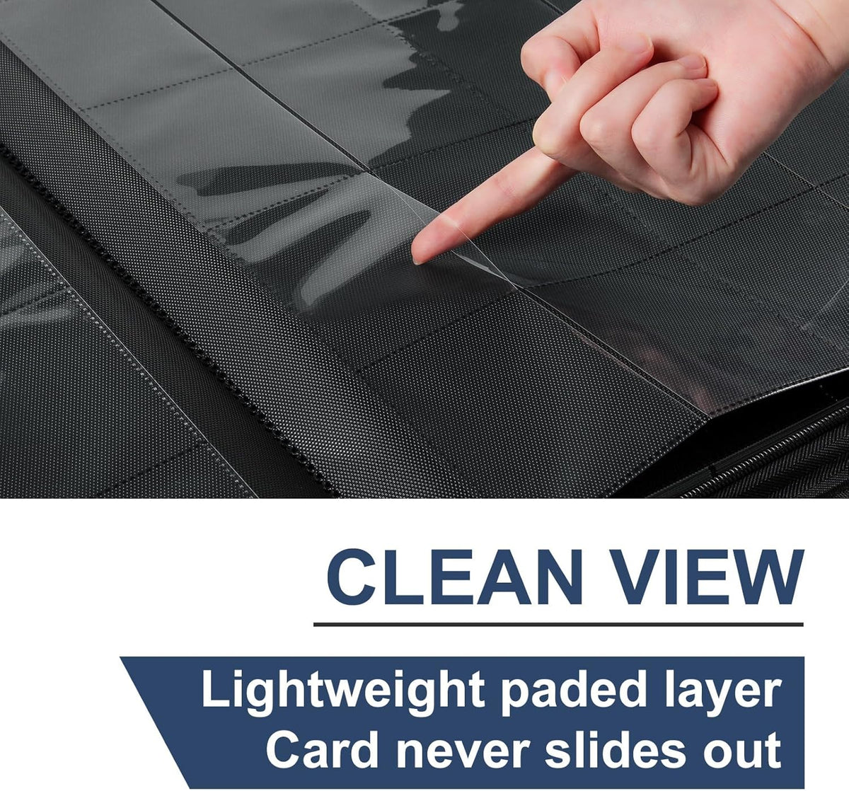 GEAoffice 16 Pockets Card Binder for 1000+ Cards, Premium Sturdy Card Holder Album, PU Cover